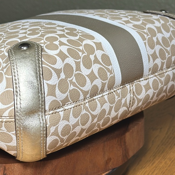 COACH Chelsea Heritage Stripe Hobo/Shoulder Bag - Picture 12 of 17